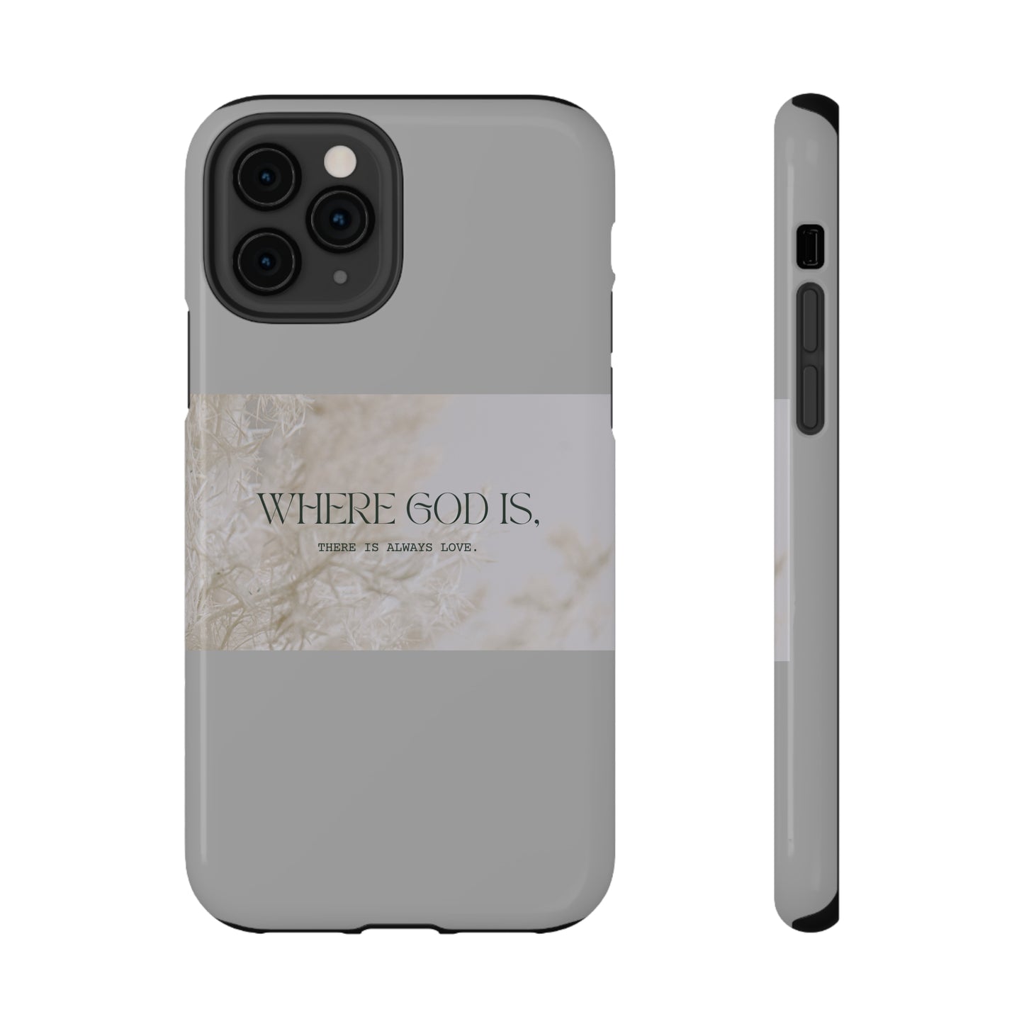 God With Love Light Gray Impact-Resistant Cases