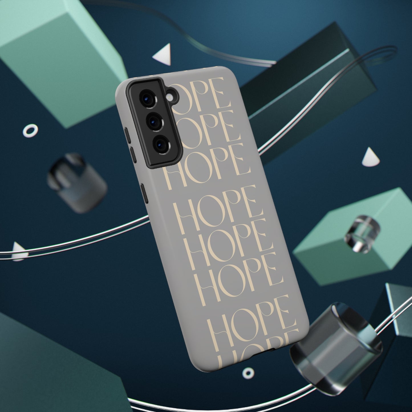 Light Gray Message of HOPE Impact-Resistant Cases