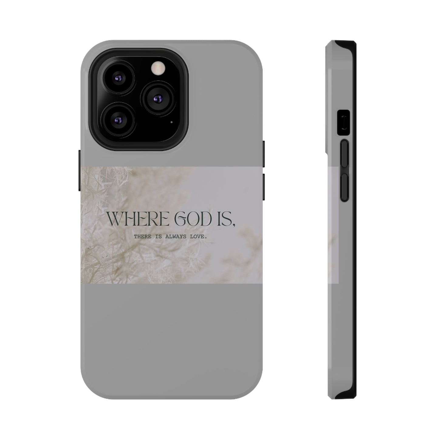God With Love Light Gray Impact-Resistant Cases
