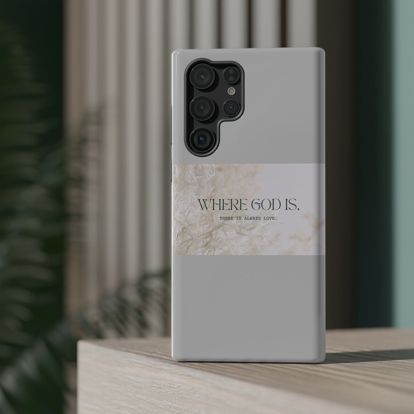 God With Love Light Gray Impact-Resistant Cases