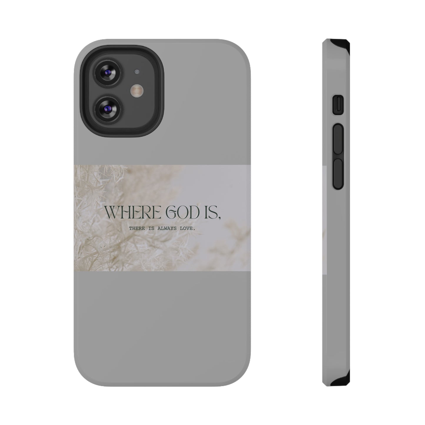 God With Love Light Gray Impact-Resistant Cases