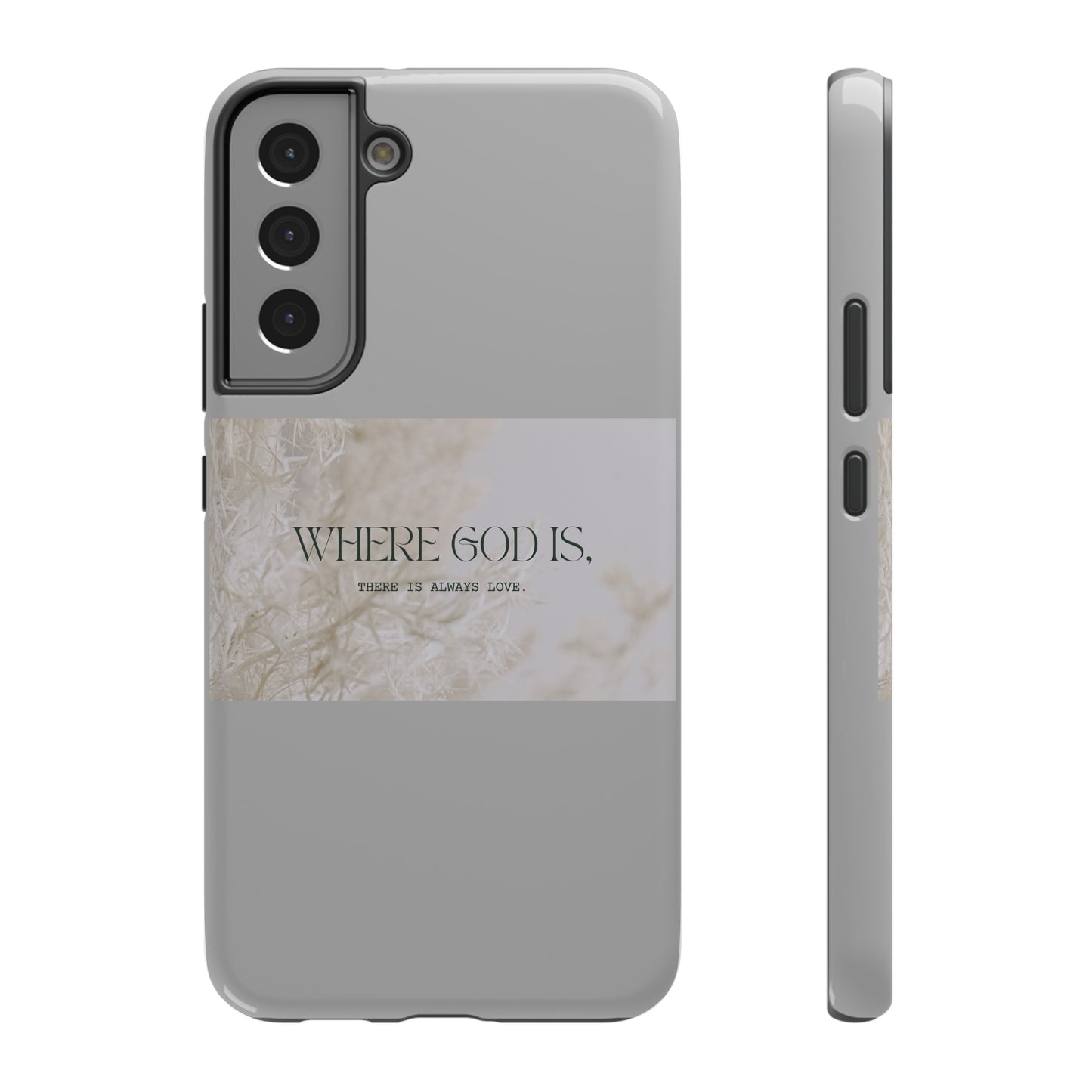 God With Love Light Gray Impact-Resistant Cases