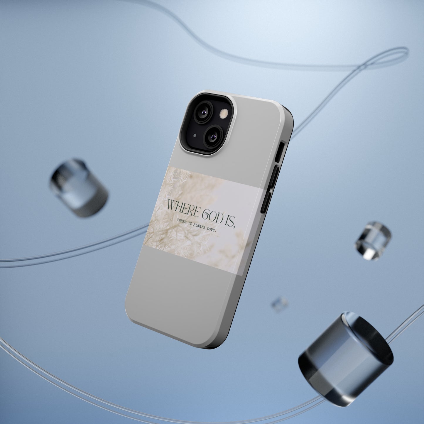 God With Love Light Gray Impact-Resistant Cases