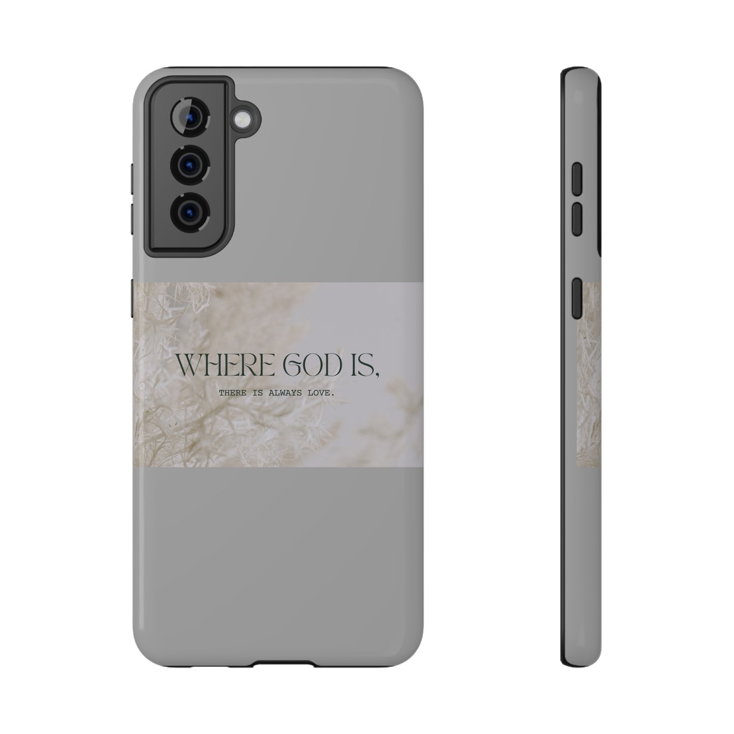 God With Love Light Gray Impact-Resistant Cases