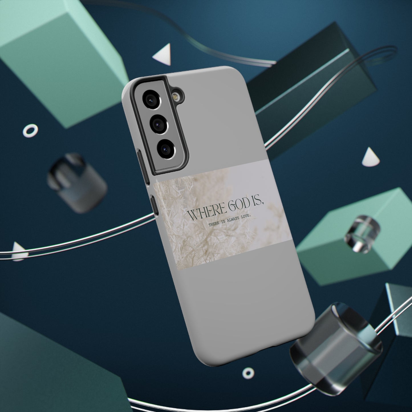 God With Love Light Gray Impact-Resistant Cases