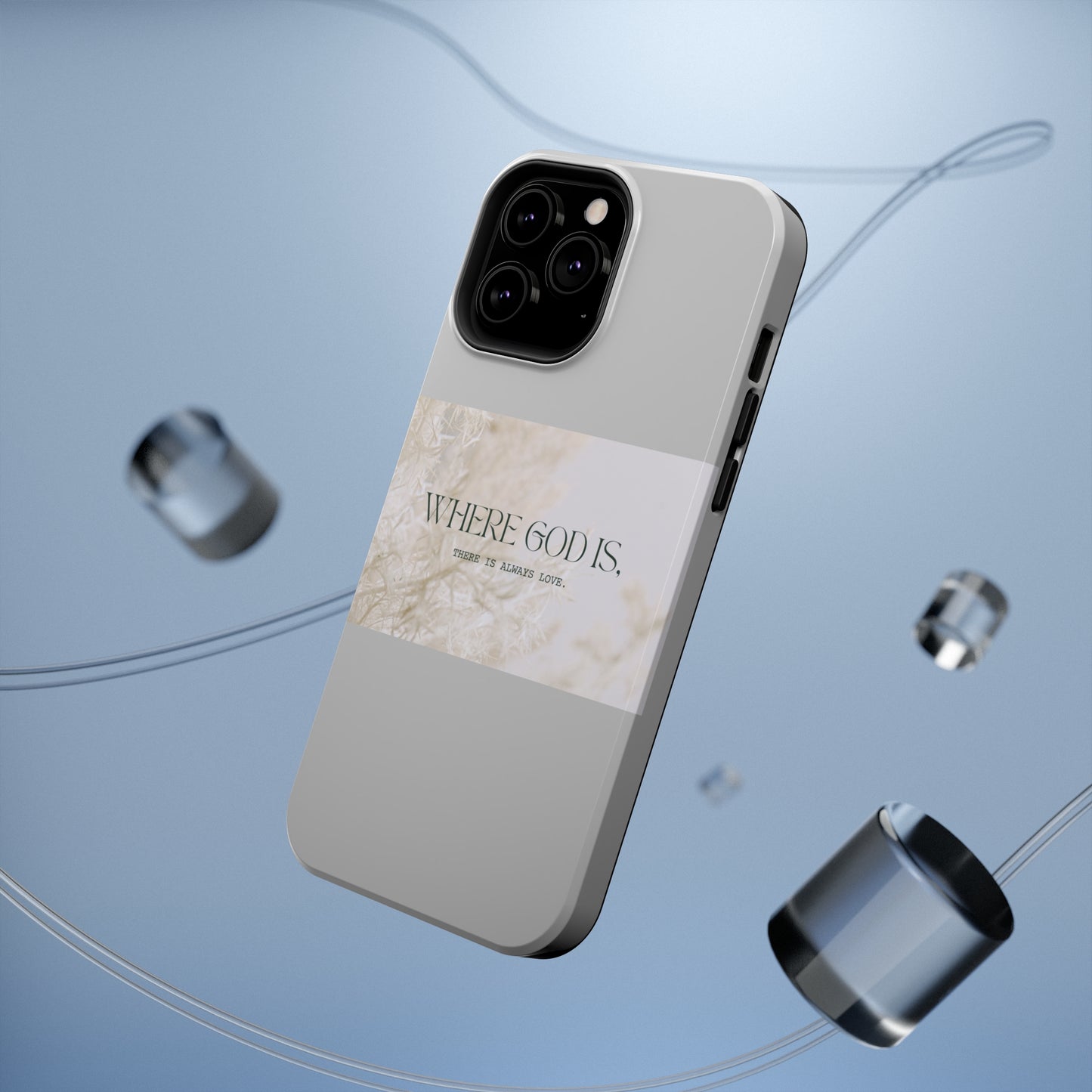 God With Love Light Gray Impact-Resistant Cases