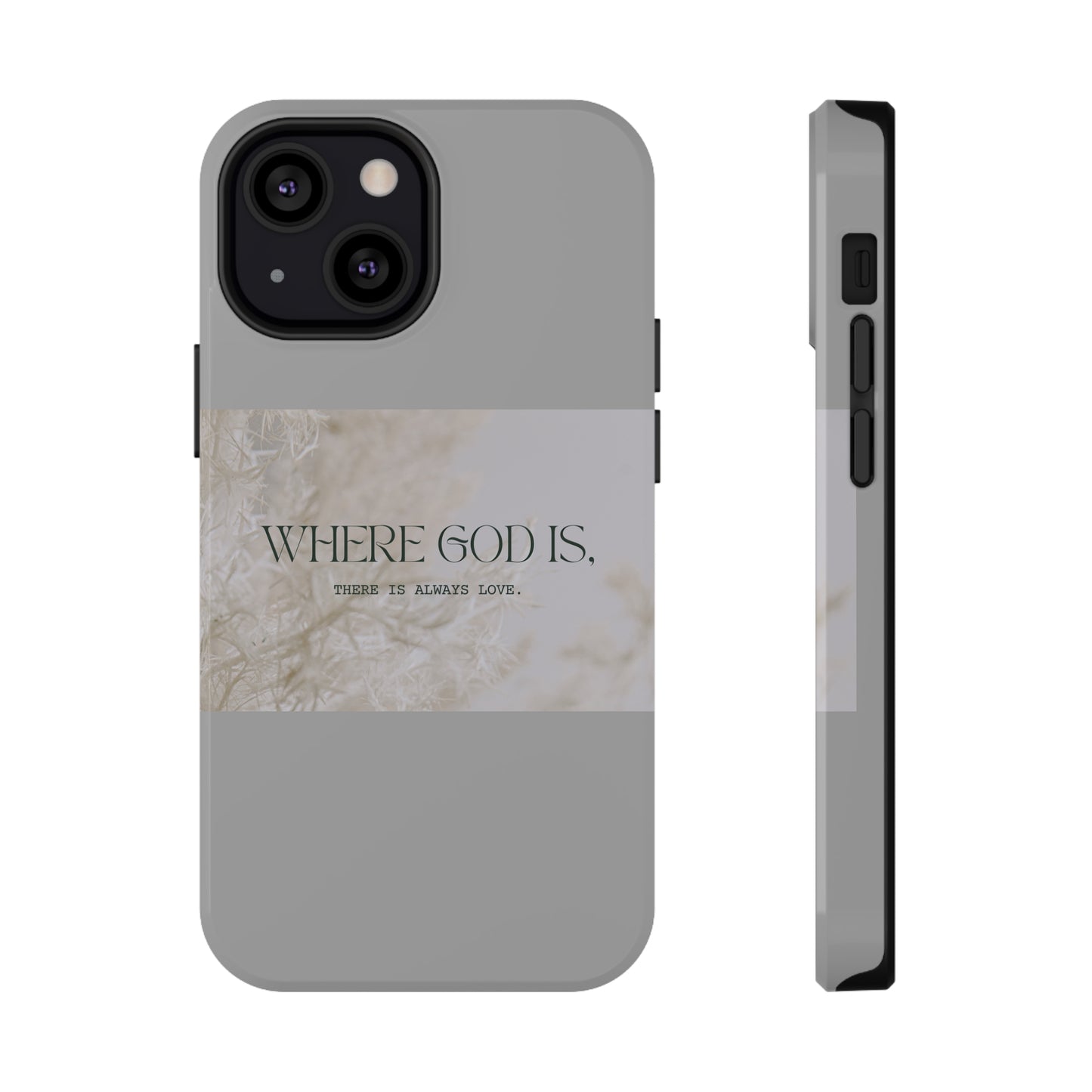 God With Love Light Gray Impact-Resistant Cases