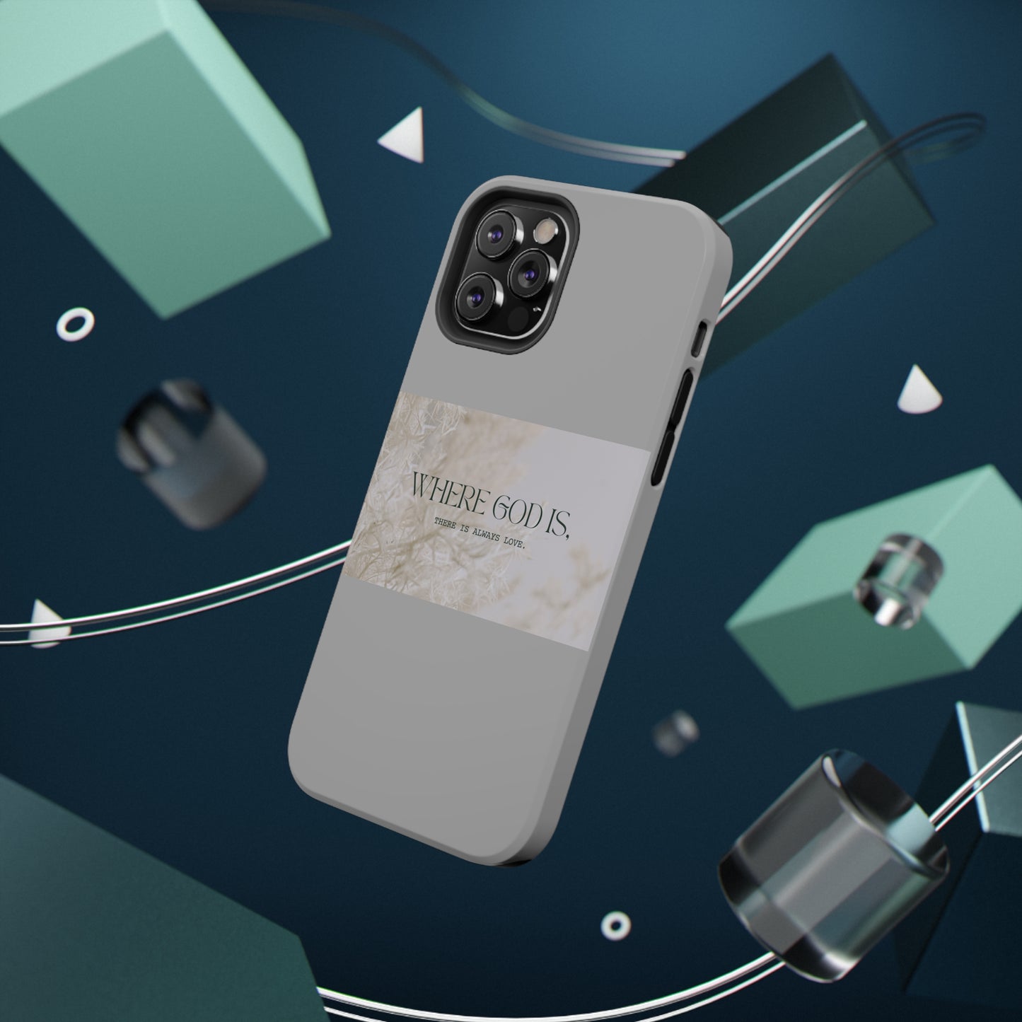 God With Love Light Gray Impact-Resistant Cases