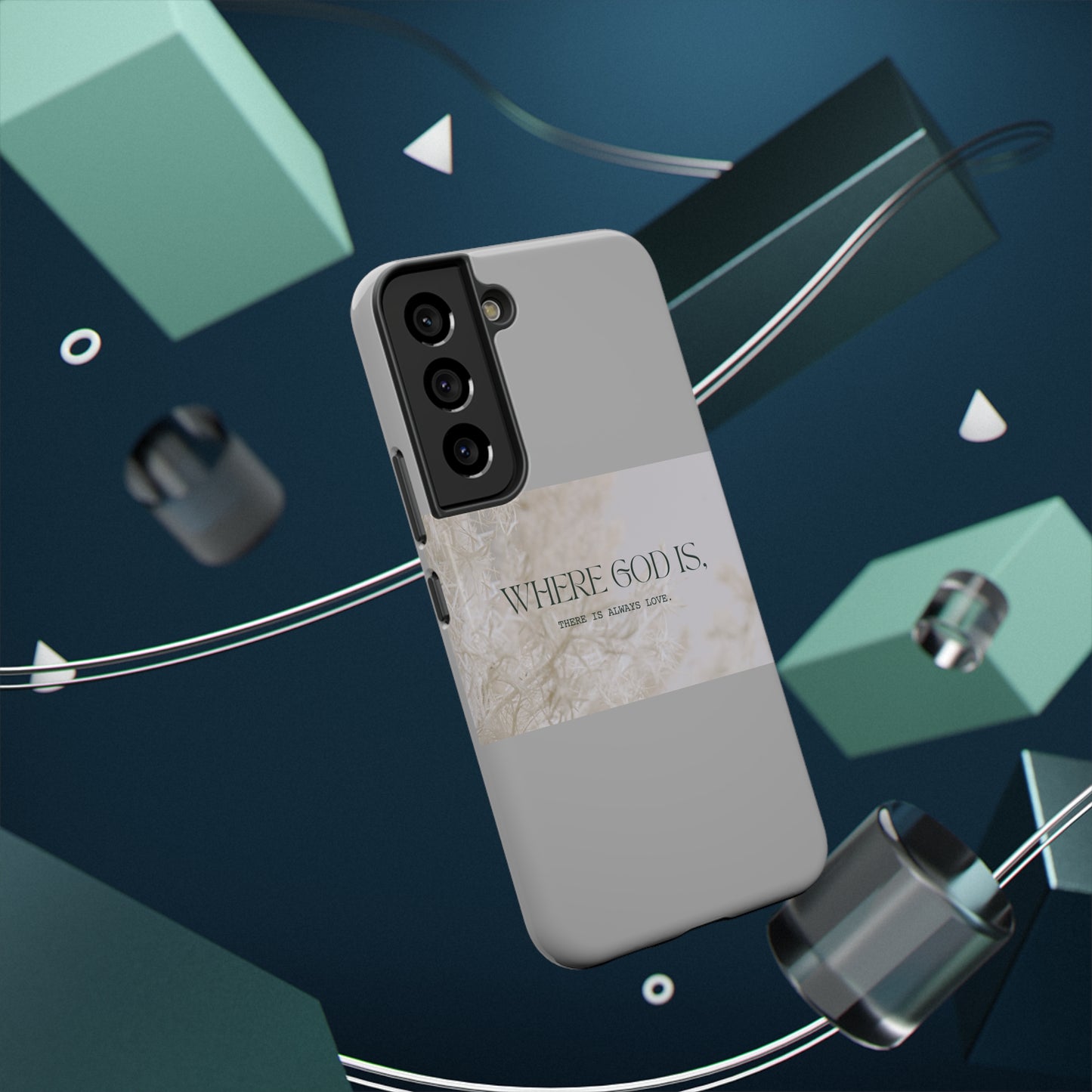 God With Love Light Gray Impact-Resistant Cases
