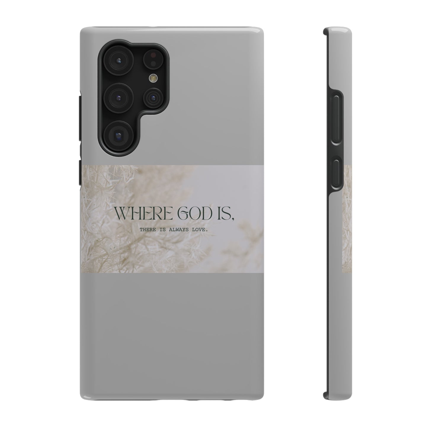 God With Love Light Gray Impact-Resistant Cases