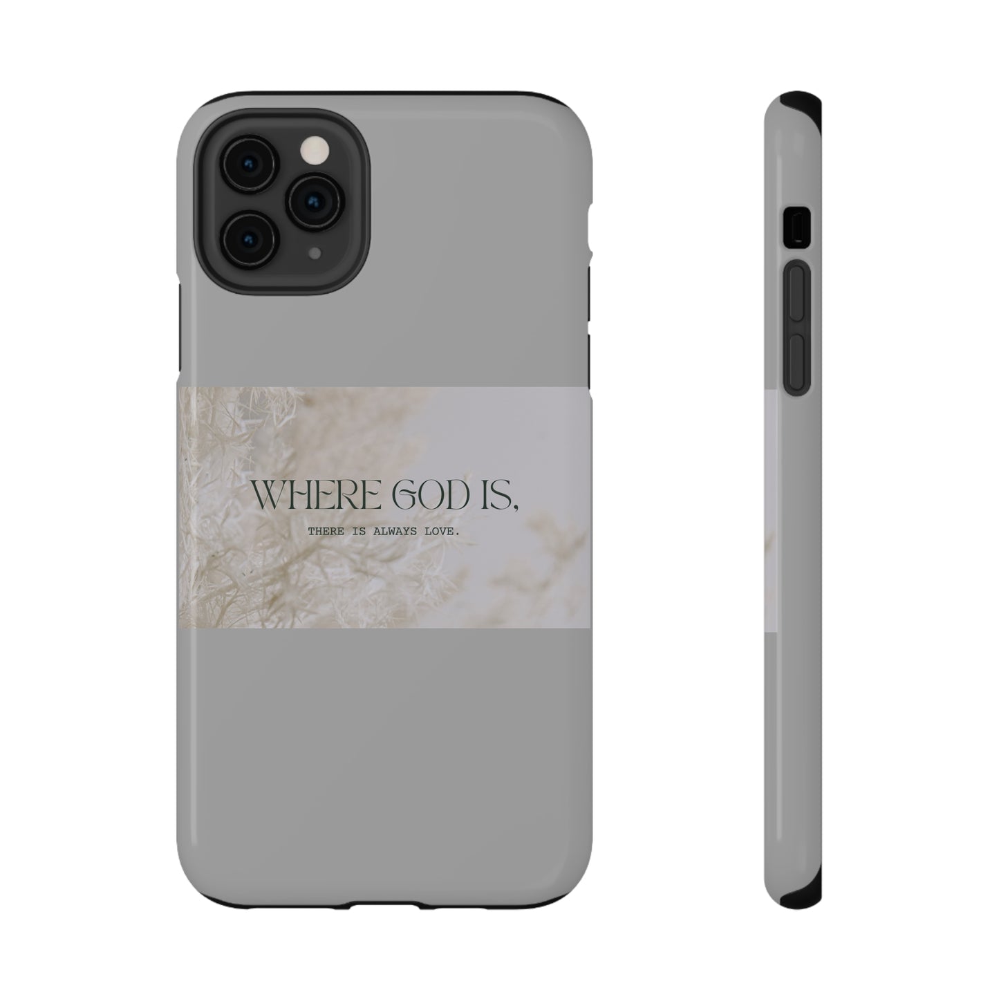 God With Love Light Gray Impact-Resistant Cases