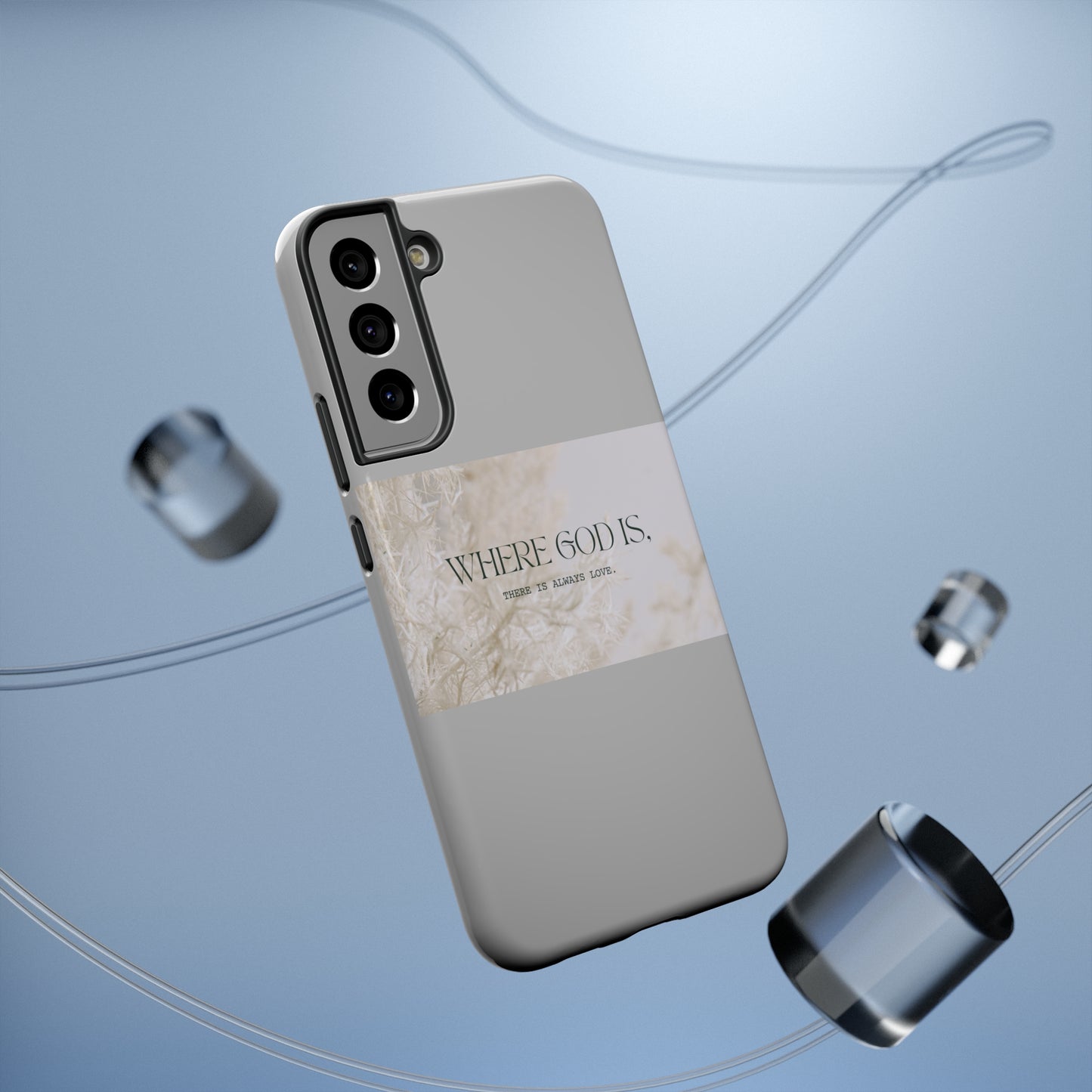 God With Love Light Gray Impact-Resistant Cases