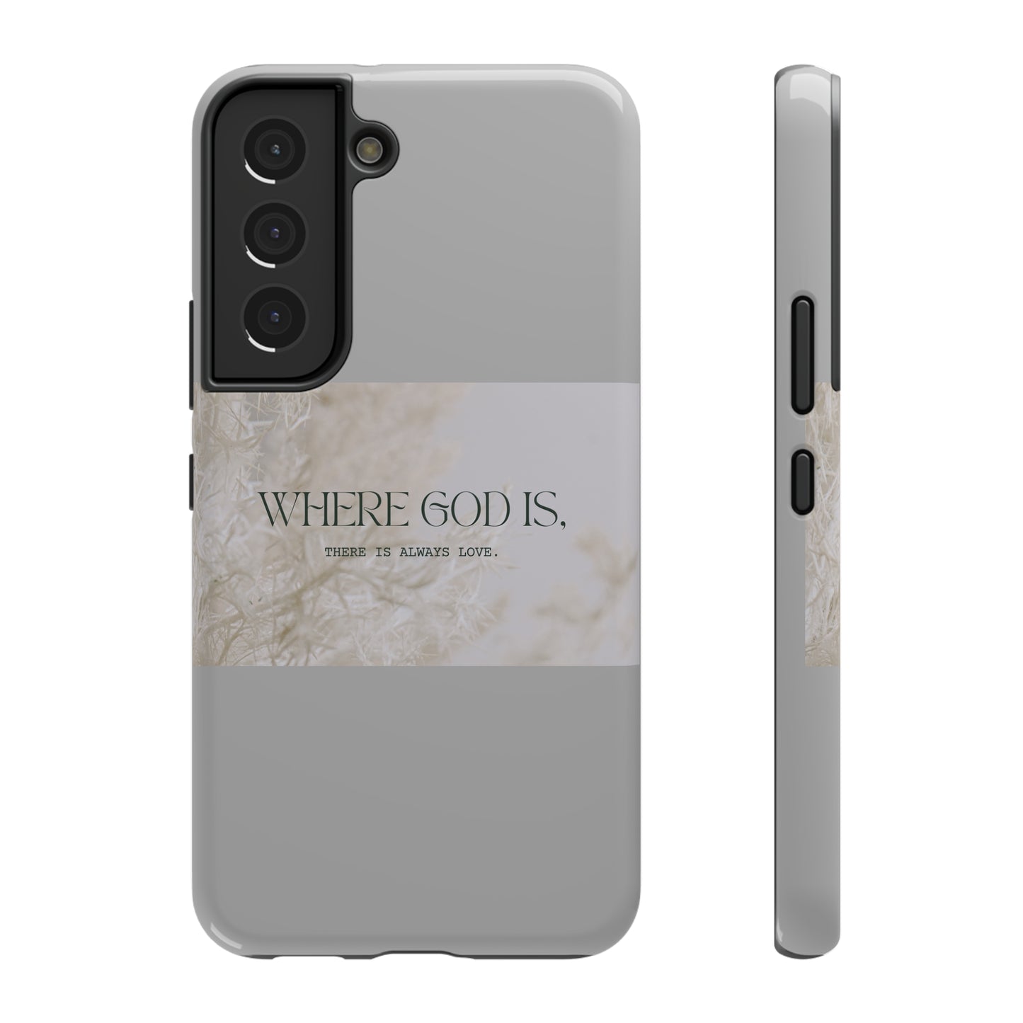 God With Love Light Gray Impact-Resistant Cases
