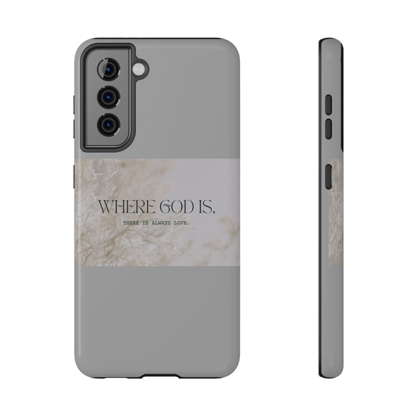 God With Love Light Gray Impact-Resistant Cases