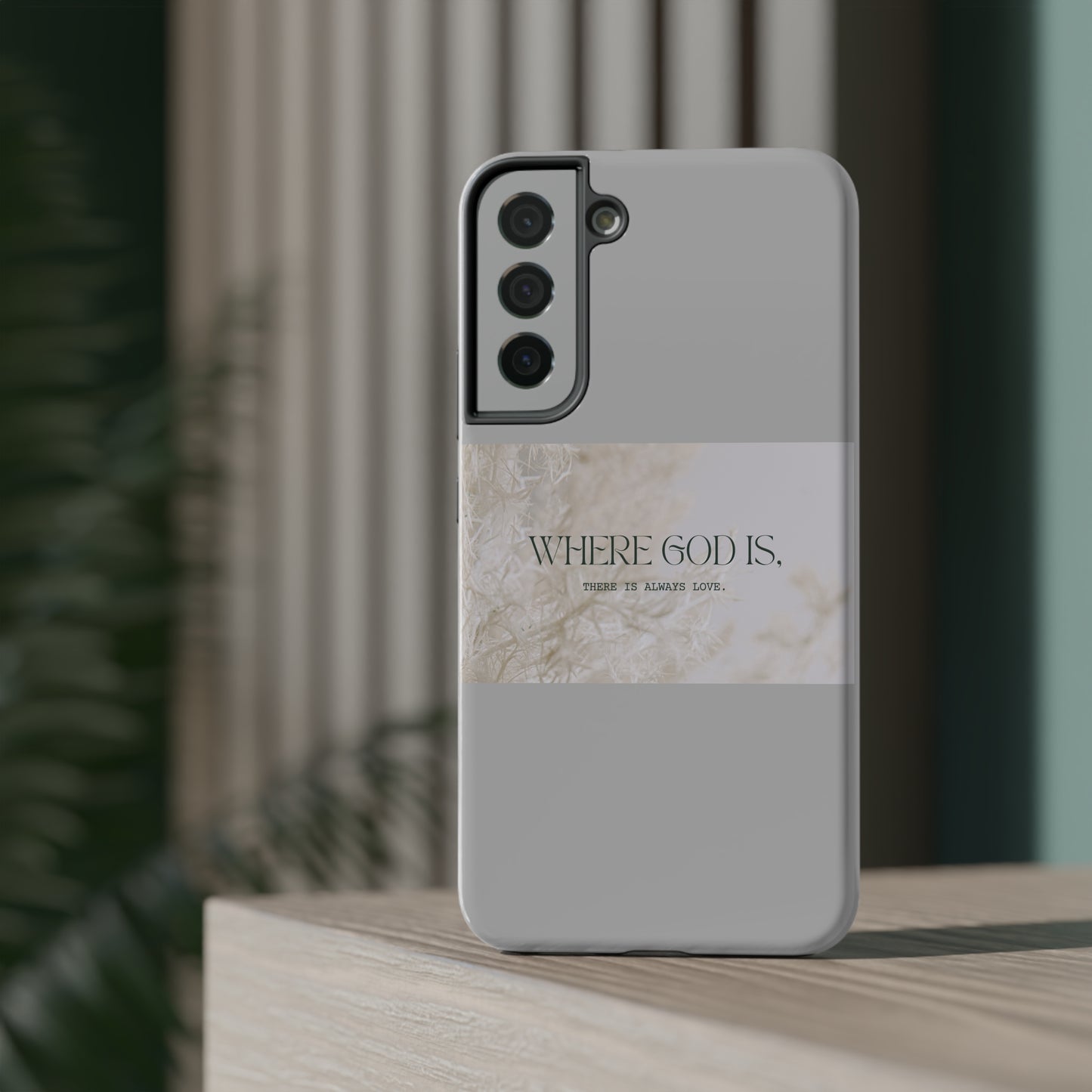 God With Love Light Gray Impact-Resistant Cases