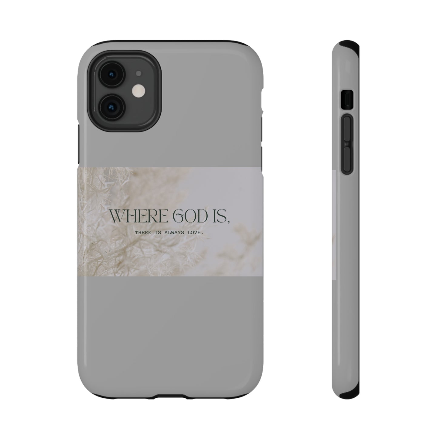God With Love Light Gray Impact-Resistant Cases