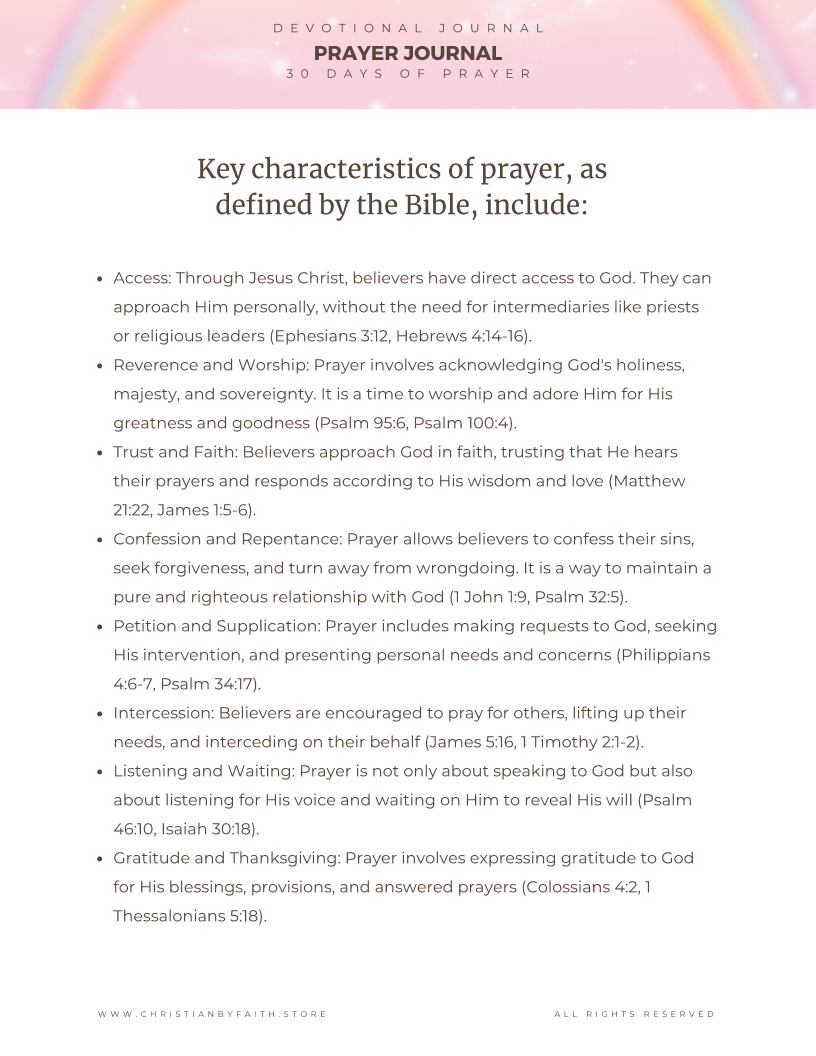 30-Day Prayer Journal