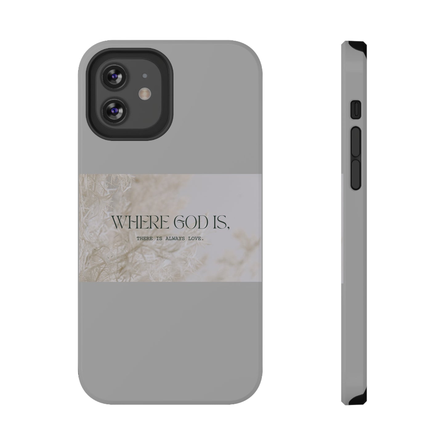 God With Love Light Gray Impact-Resistant Cases