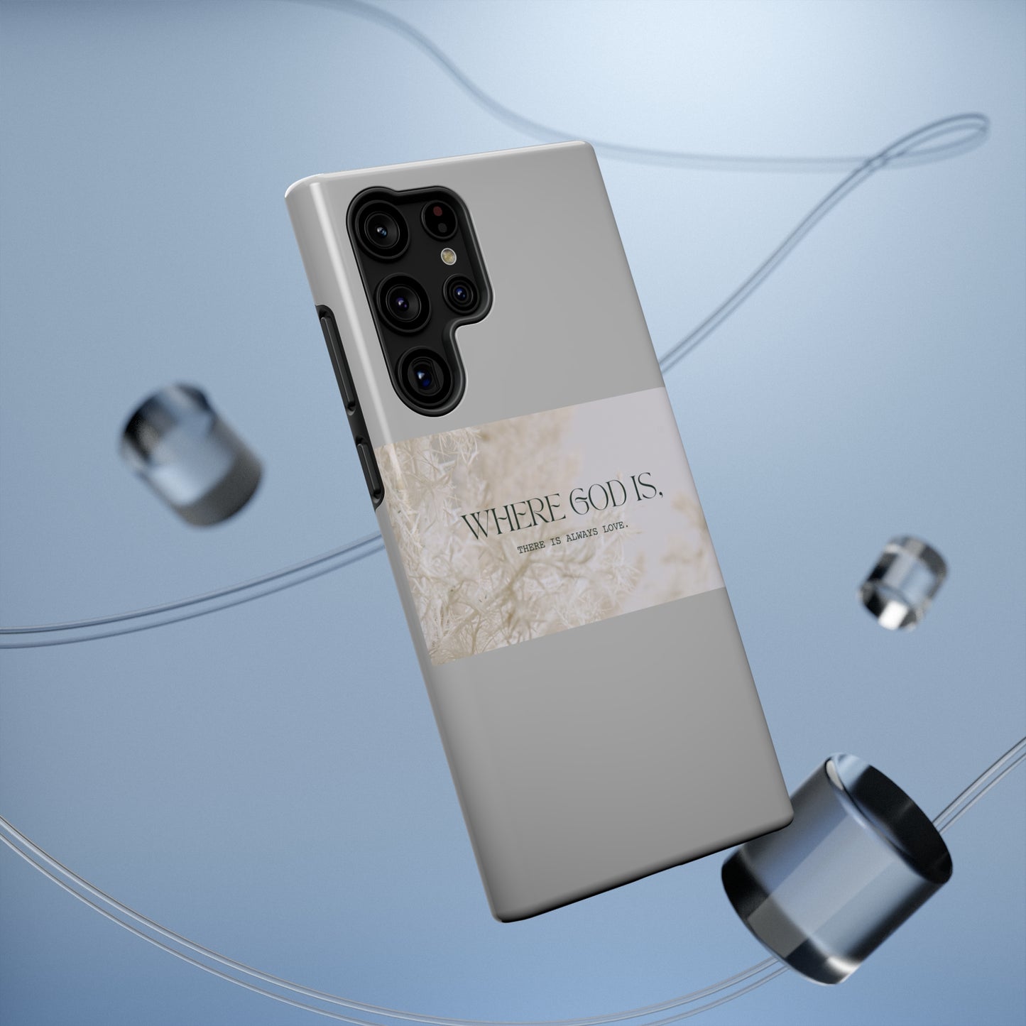 God With Love Light Gray Impact-Resistant Cases