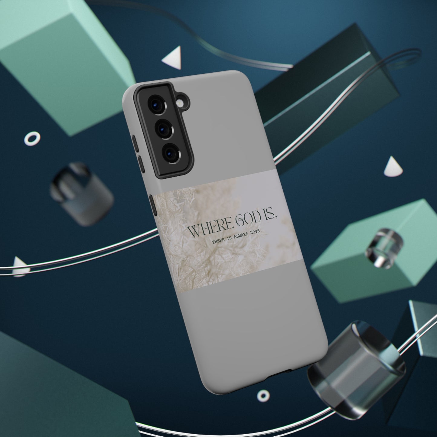 God With Love Light Gray Impact-Resistant Cases