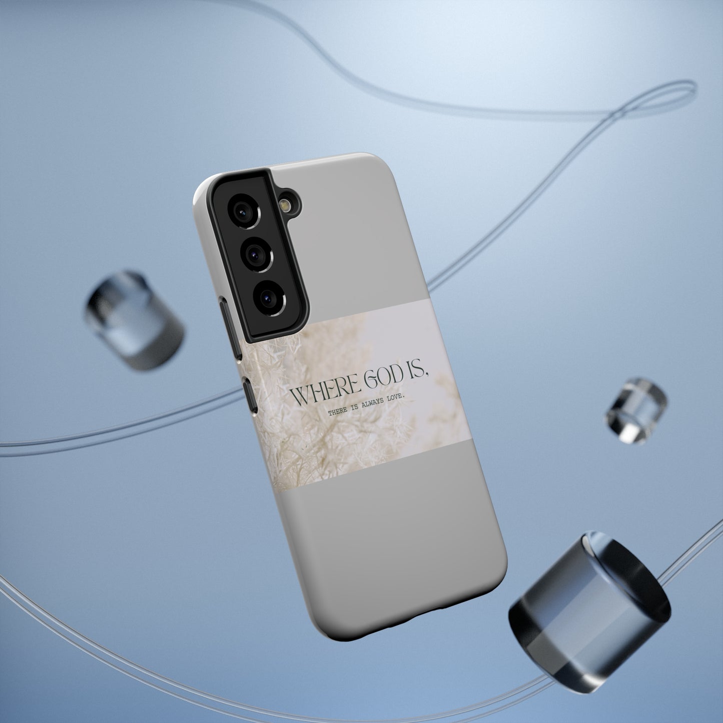 God With Love Light Gray Impact-Resistant Cases