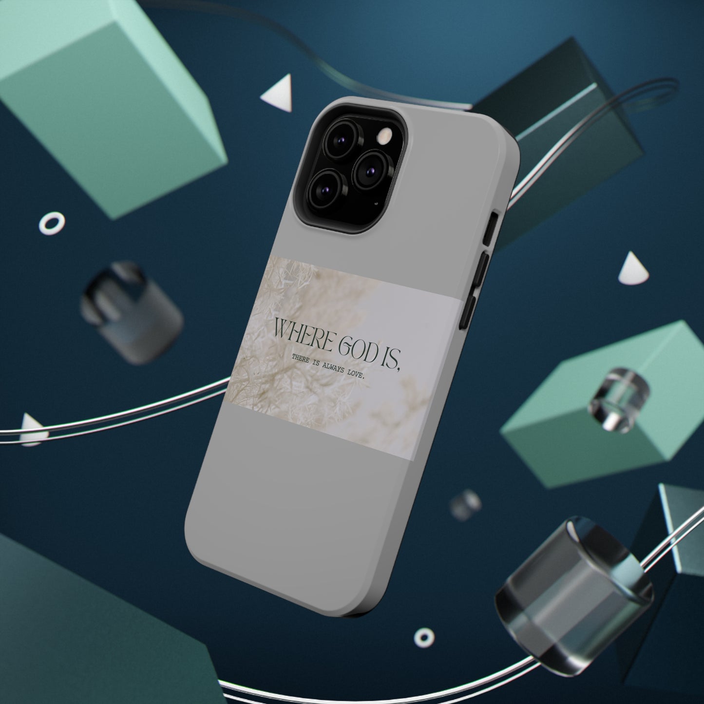 God With Love Light Gray Impact-Resistant Cases