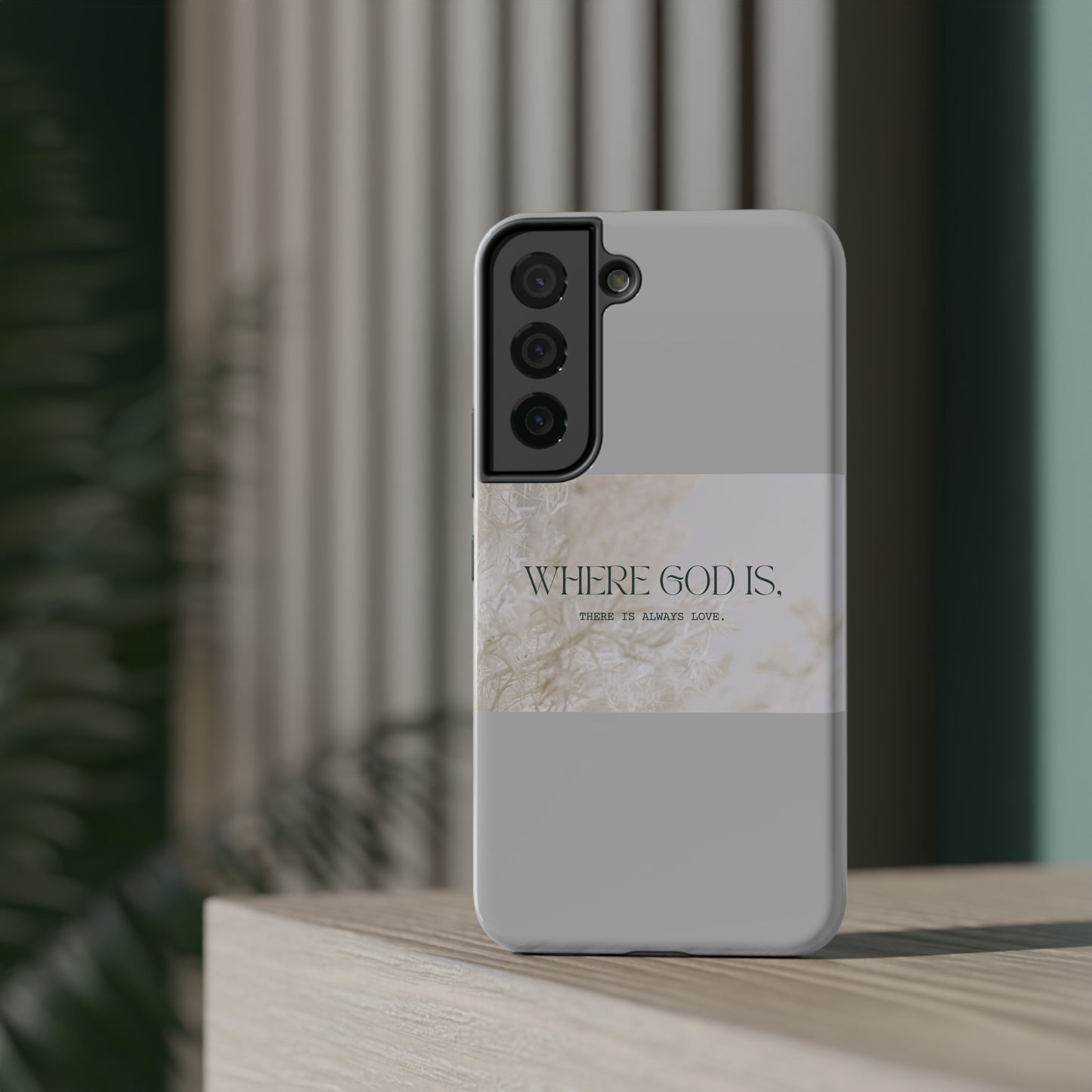 God With Love Light Gray Impact-Resistant Cases