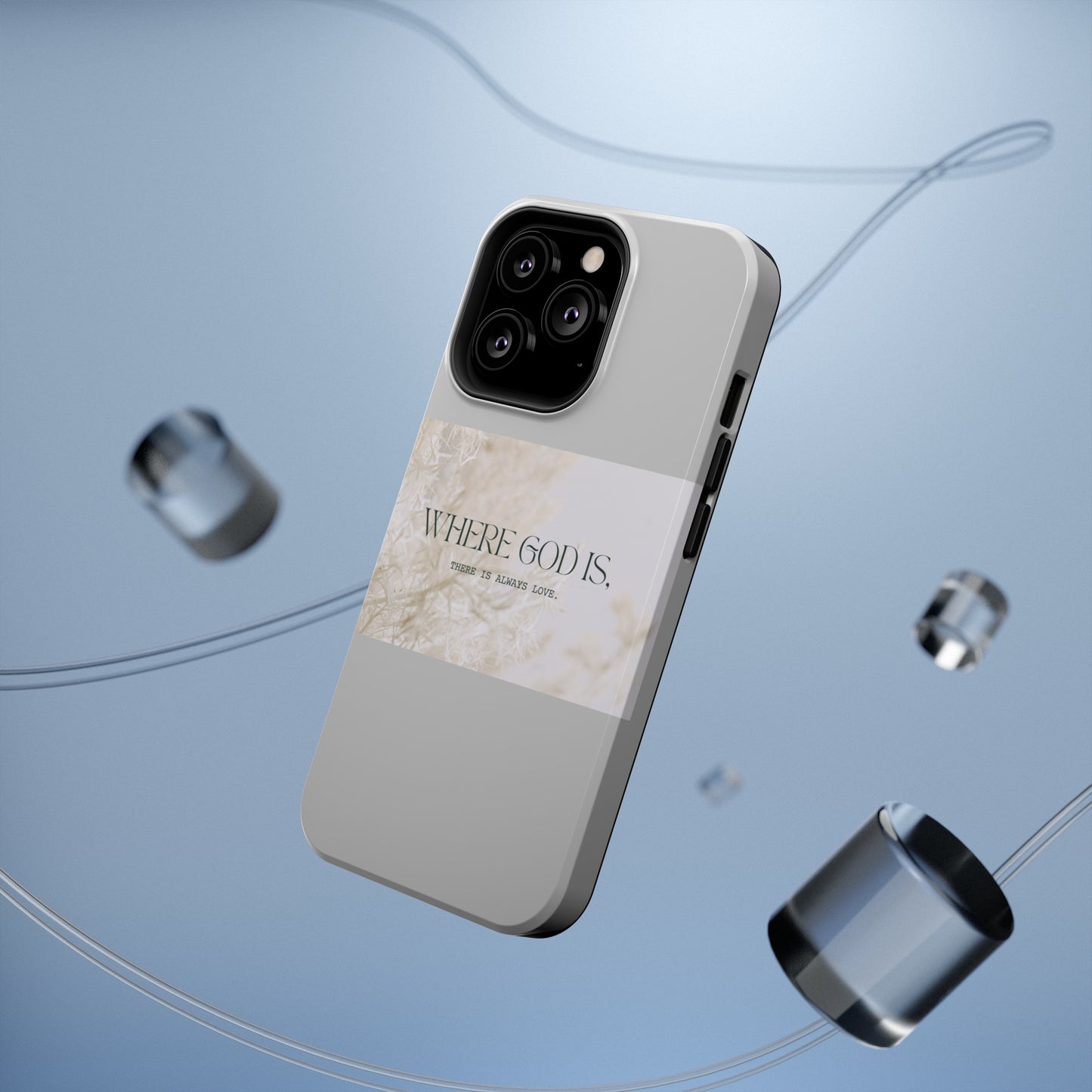 God With Love Light Gray Impact-Resistant Cases