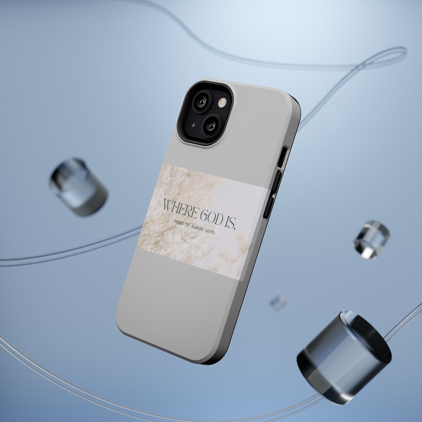 God With Love Light Gray Impact-Resistant Cases