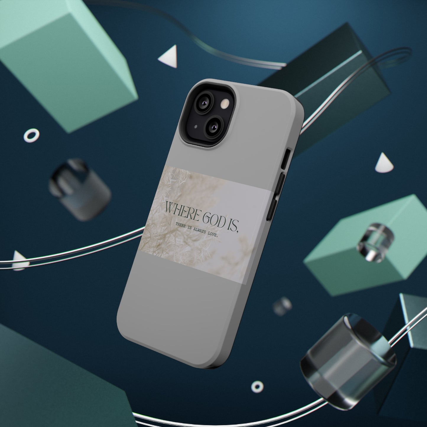 God With Love Light Gray Impact-Resistant Cases