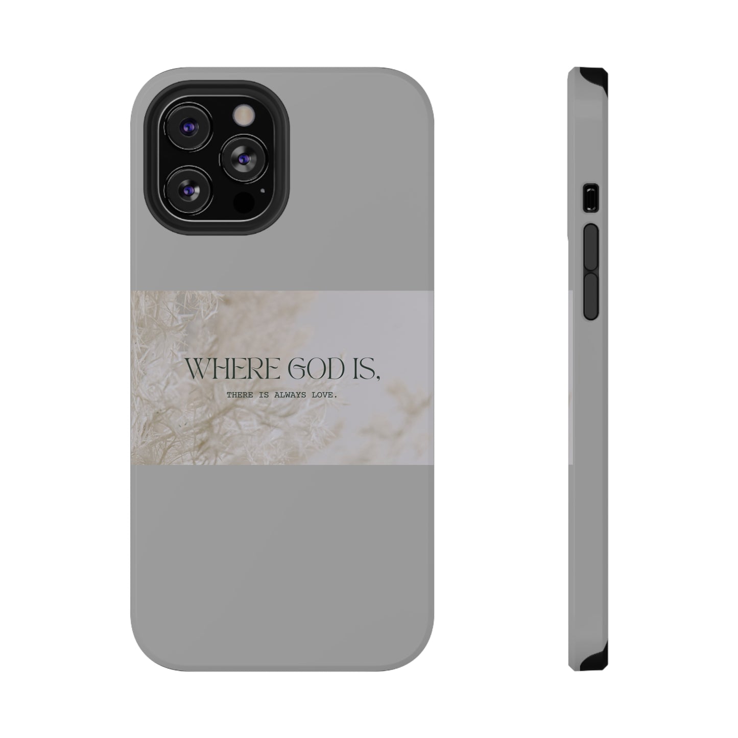 God With Love Light Gray Impact-Resistant Cases