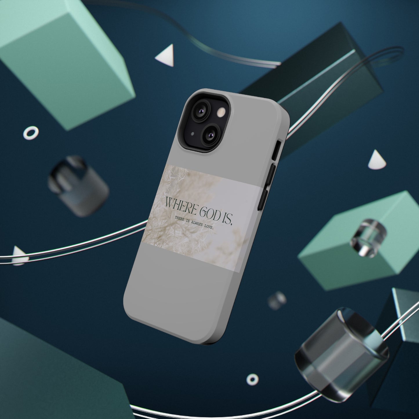 God With Love Light Gray Impact-Resistant Cases