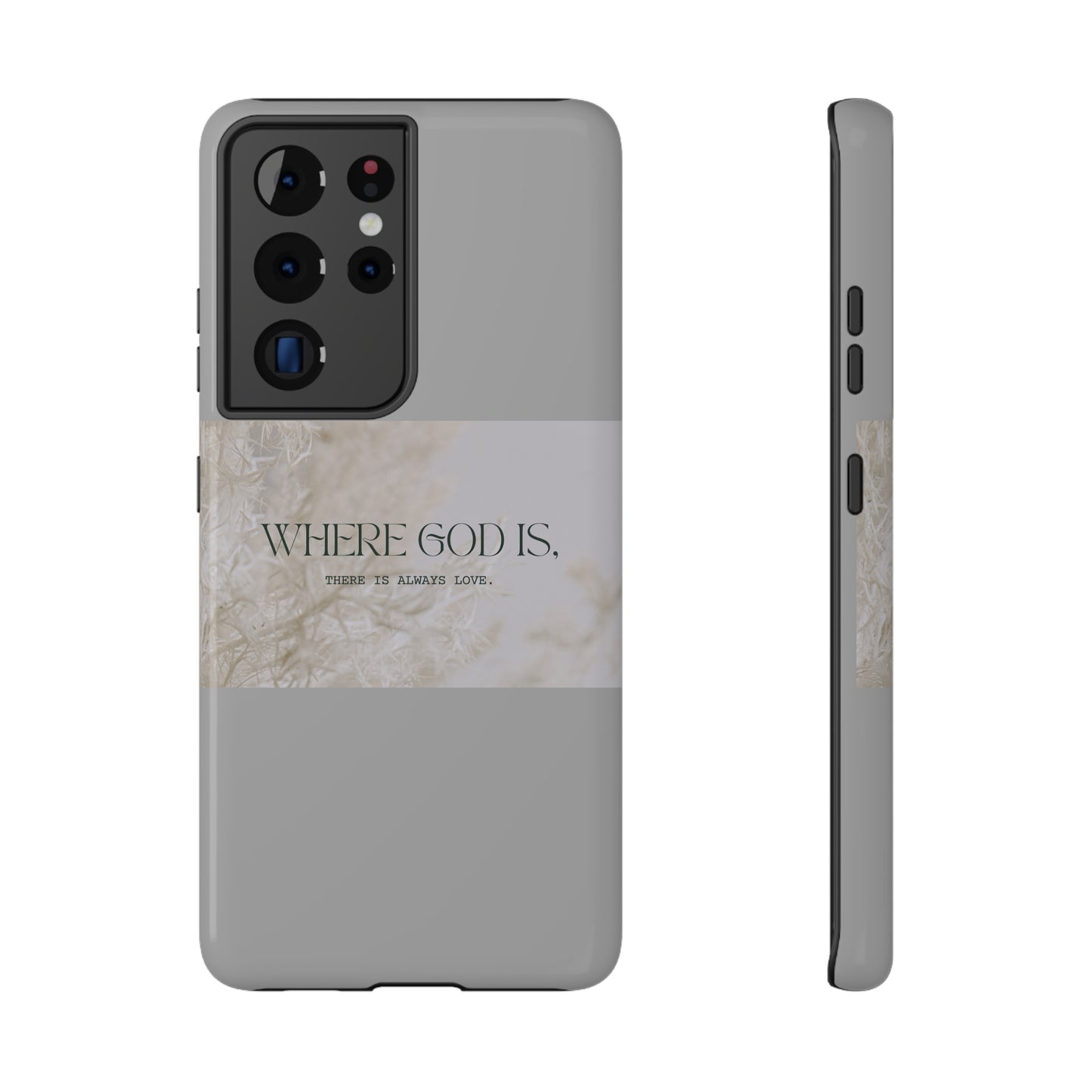 God With Love Light Gray Impact-Resistant Cases