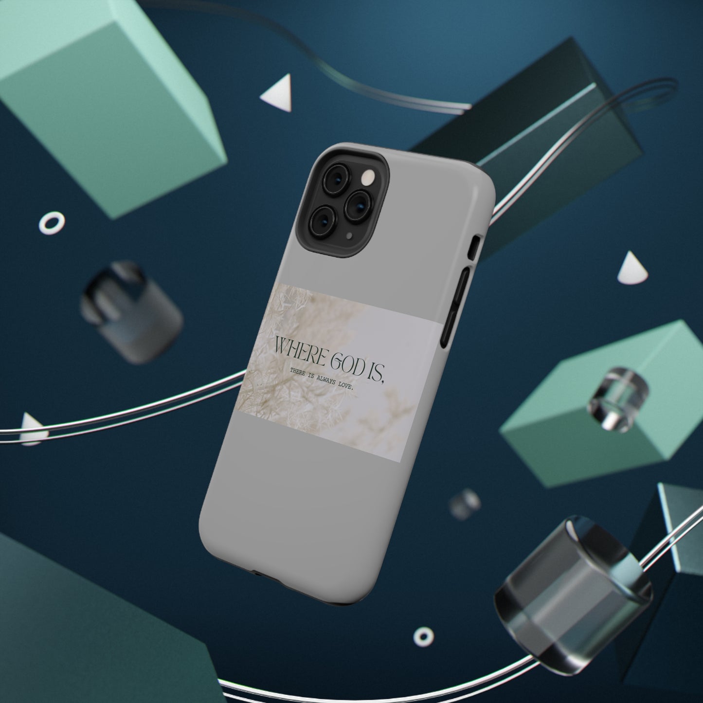 God With Love Light Gray Impact-Resistant Cases