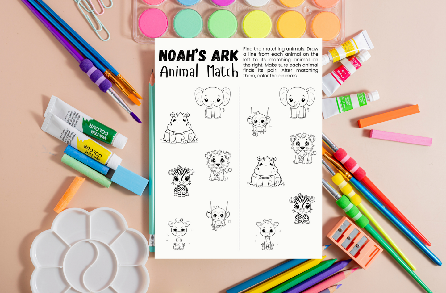 Bible-based Coloring and Learning Pages (42 pc/pages)