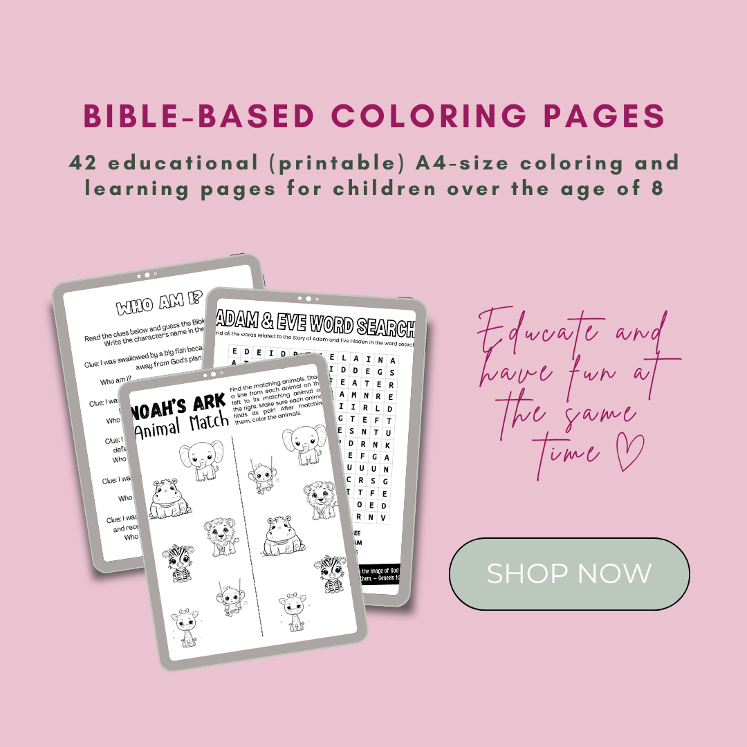 Bible-based Coloring and Learning Pages (42 pc/pages)